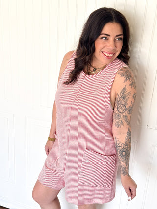 The Cali Romper, Red - 180 One Piece Outfits - The Farmhouse