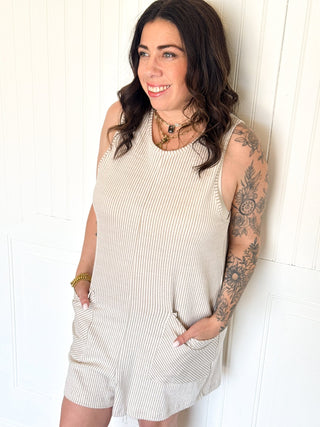 The Cali Romper, Tan - 180 One Piece Outfits - The Farmhouse