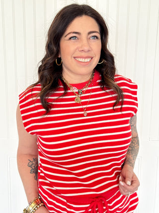 The Cherry Blossom Stripe Knit Top - 100 Casual Tops - The Farmhouse