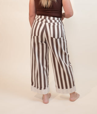 The Cinnamon Stripe Barrel Jeans - 240 Pants - The Farmhouse