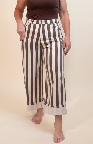 The Cinnamon Stripe Barrel Jeans - 240 Pants - The Farmhouse