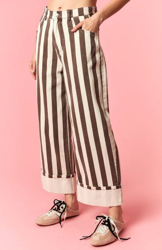 The Cinnamon Stripe Barrel Jeans - 240 Pants - The Farmhouse