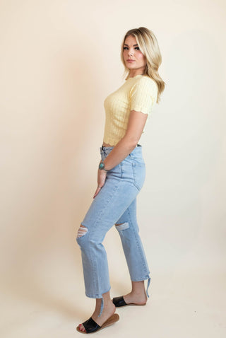 The Cityline Cigarette Crop Denim Jeans - Bottom-Pants - The Farmhouse