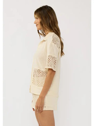 The Coastal Canvas Gauze Top - 110 Blouses - The Farmhouse