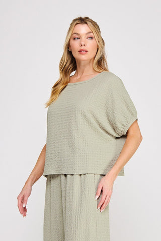The Coastal Moss Knit Tee - 100 Casual Tops - The Farmhouse