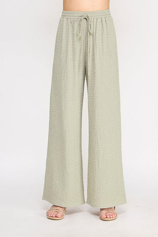 The Coastal Moss Knit Wide Leg Pants - 240 Pants - The Farmhouse