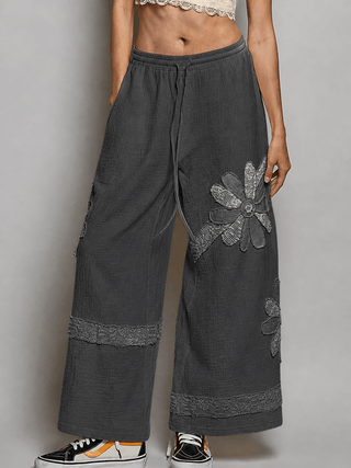The Crochet Bloom High Rise Wide Legs - 240 Pants - The Farmhouse