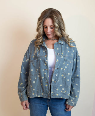 The Daisy Garden Classic Denim Jacket - Jacket - The Farmhouse