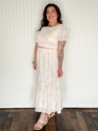 The Daisyfield Embroidered Midi - 240 Pants - The Farmhouse