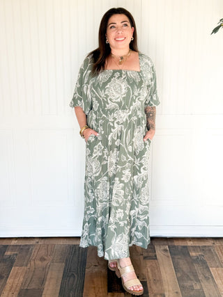 The Dandelion Drift Smocked Midi Dress - 170 Dresses - The Farmhouse