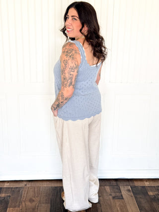 The Delora Ruffle Trim Tank - 110 Blouses - The Farmhouse