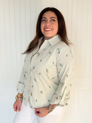 The Desert Garden Back Pleat Top - 110 Blouses - The Farmhouse