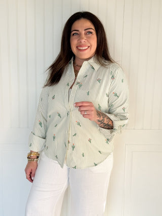 The Desert Garden Back Pleat Top - 110 Blouses - The Farmhouse