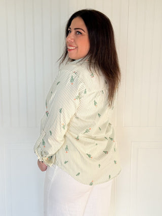 The Desert Garden Back Pleat Top - 110 Blouses - The Farmhouse