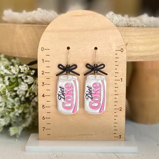 The Diet Coke Bow Dangle Earrings - 290 Jewelry - The Farmhouse