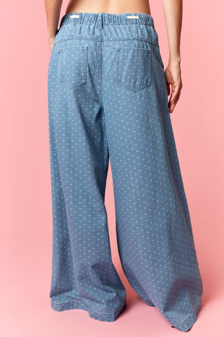 The Dotty Breeze Wide Leg Denim - 240 Pants - The Farmhouse