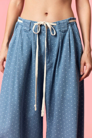The Dotty Breeze Wide Leg Denim - 240 Pants - The Farmhouse