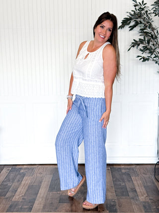 The Easy Stripe Flow Pants - 240 Pants - The Farmhouse