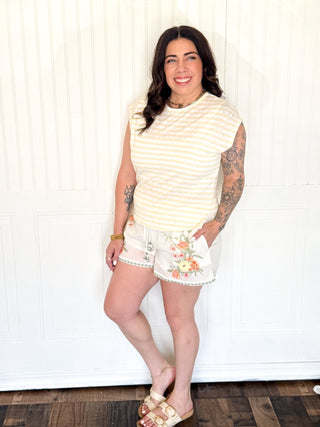 The Embroidered Breeze Drawstring Shorts - 220 Shorts + Skirts - The Farmhouse