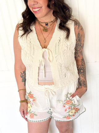 The Embroidered Breeze Drawstring Shorts - 220 Shorts + Skirts - The Farmhouse