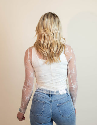 The Ethereal Lace Long Sleeve, Ecru - 110 Blouses - The Farmhouse