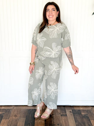 The Eucalyptus Bloom Relaxed Pants - 240 Pants - The Farmhouse