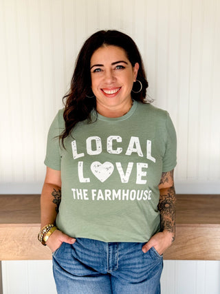 The Farmhouse Local Love Unisex Graphic Tee, Aqua - 120 Graphic Tees - The Farmhouse
