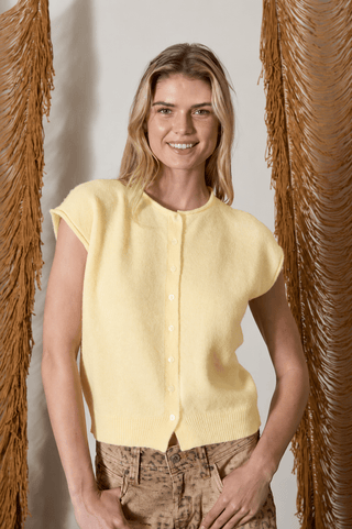 The Featherlight Layering Vest, Butter - 150 Kimonos + Cardigans - The Farmhouse