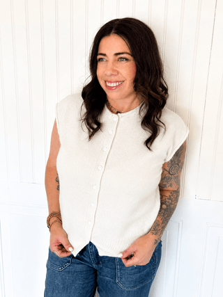 The Featherlight Layering Vest, Ivory - 150 Kimonos + Cardigans - The Farmhouse