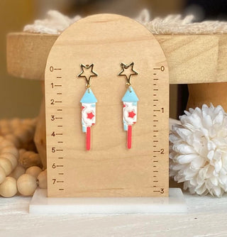 The Firecracker Rocket Dangle Earrings, Stripes - 290 Jewelry - The Farmhouse