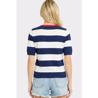 The Firecracker Stripe Pullover - 100 Casual Tops - The Farmhouse