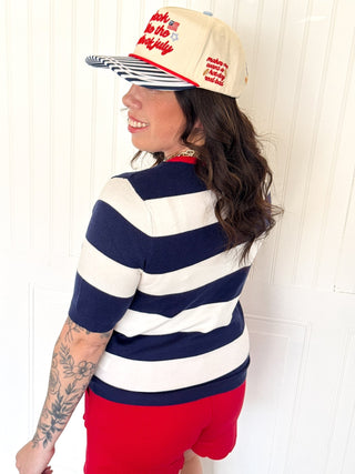 The Firecracker Stripe Pullover - 100 Casual Tops - The Farmhouse