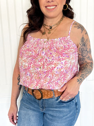 The Floral Daydream Spaghetti Strap Top - 100 Casual Tops - The Farmhouse