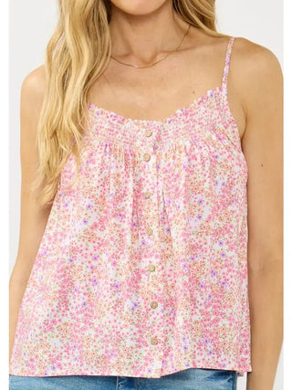 The Floral Daydream Spaghetti Strap Top - 100 Casual Tops - The Farmhouse