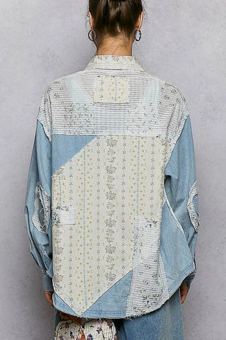 The Floral Story Patchwork Top - 110 Blouses - The Farmhouse