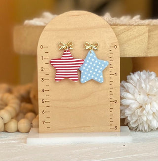 The Freedom Star Charm Drop Earrings, Large - 290 Jewelry - The Farmhouse