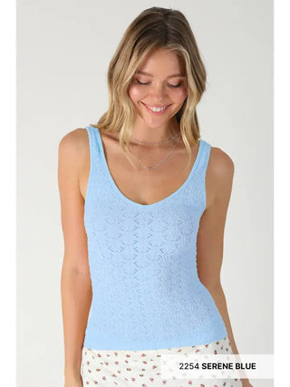 The Fresh Picked Reversible Tank, Serene Blue - 130 Basics - The Farmhouse