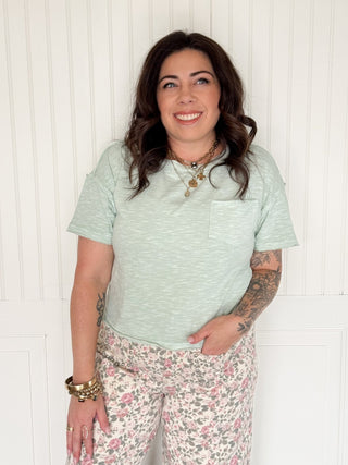 The Fresh Sage Pocket Tee - 100 Casual Tops - The Farmhouse