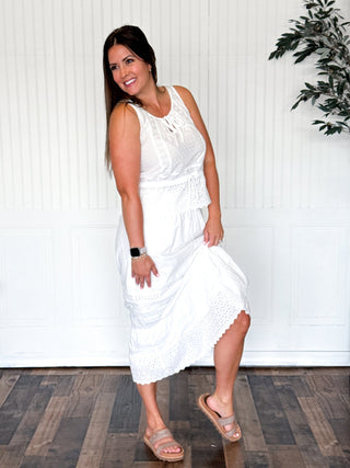 The Garden Eyelet Edge Skirt - 220 Shorts + Skirts - The Farmhouse