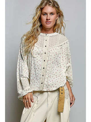 The Garden Eyelet Knit Blouse - 110 Blouses - The Farmhouse