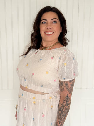 The Garden Sprig Embroidered Blouse - 100 Casual Tops - The Farmhouse