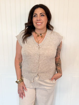 The Hadley Unfinished Hem Knit, Khaki - 100 Casual Tops - The Farmhouse