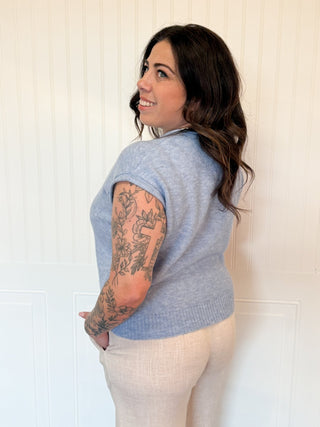 The Hadley Unfinished Hem Knit, Light Teal - 100 Casual Tops - The Farmhouse