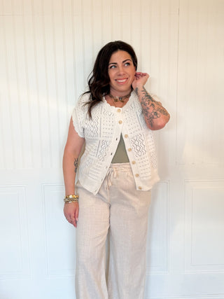 The Harmony Pattern Scallop Cardi - 100 Casual Tops - The Farmhouse