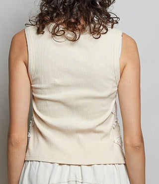 The Hidden Stars Rib Knit Tank, Almond - 130 Basics - The Farmhouse