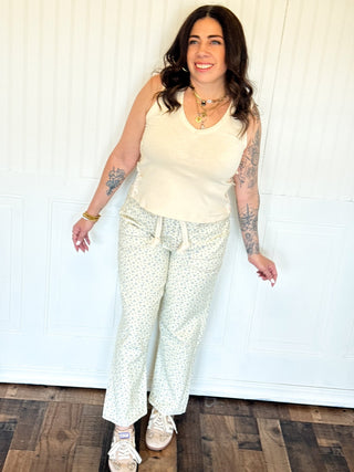 The Hidden Stars Rib Knit Tank, Almond - 130 Basics - The Farmhouse