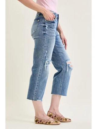 The Highline Distressed Crop Wide Leg - 210 Jeans - The Farmhouse