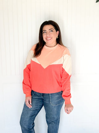 The Horizon Block Knit, Sunset - 140 Sweatshirts + Sweaters - The Farmhouse