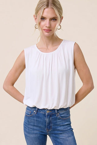 The Ivory Pleat Top - 110 Blouses - The Farmhouse