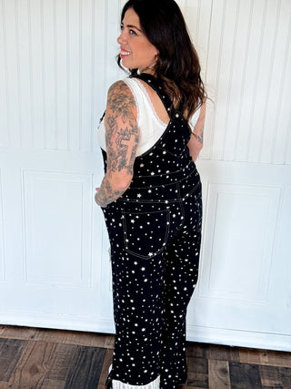 The Lace & Bloom Patchwork Overalls, Black Star - 180 One Piece Outfits - The Farmhouse